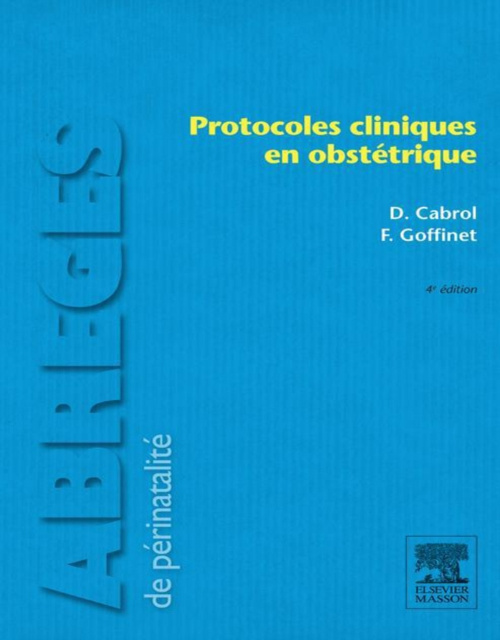 E-kniha Protocoles cliniques en obstetrique Dominique Cabrol