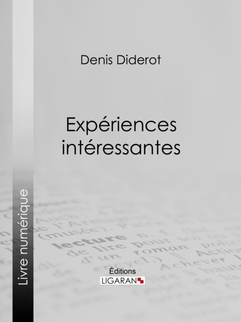 E-kniha Experiences interessantes Denis Diderot