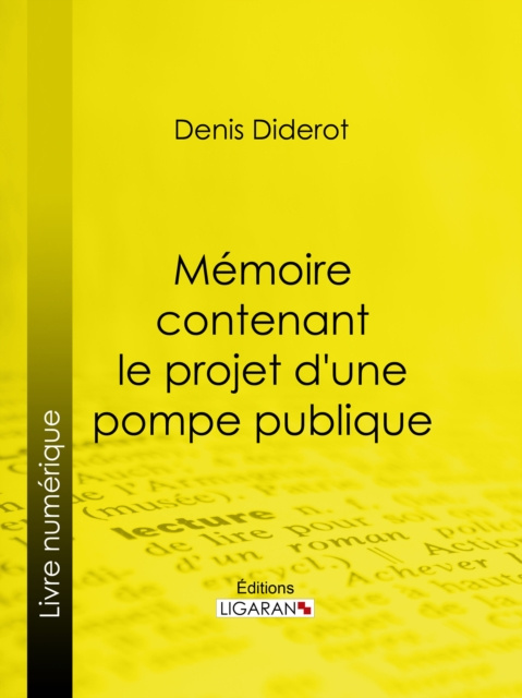 E-kniha Memoire contenant le projet d'une pompe publique Denis Diderot