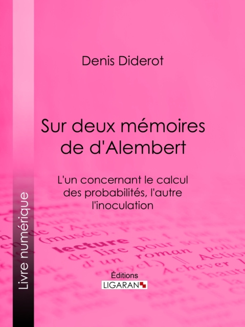 E-kniha Sur Deux Memoires de d'Alembert Denis Diderot