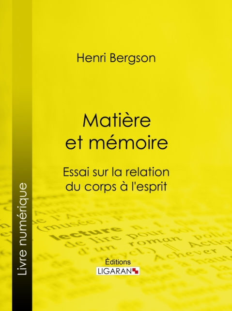 E-book Matiere et memoire Henri Bergson