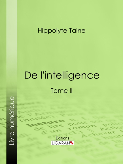 E-book De l'intelligence Hippolyte Taine