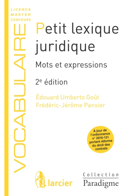 E-book Petit lexique juridique Edouard Umberto Gout