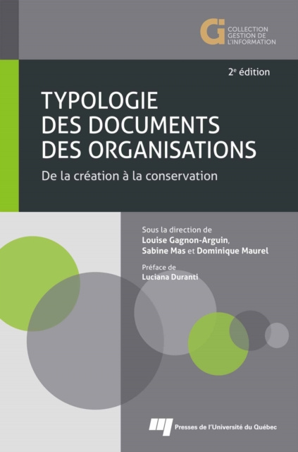 E-kniha Typologie des documents des organisations, 2e edition Gagnon-Arguin Louise Gagnon-Arguin