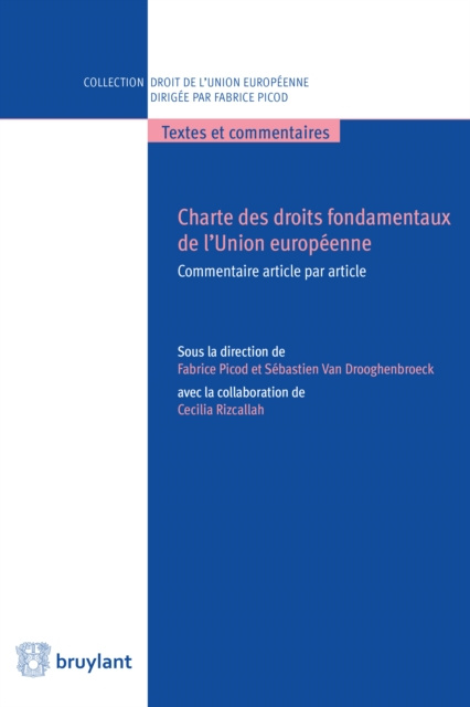 E-book Charte des droits fondamentaux de l'Union europeenne Fabrice Picod