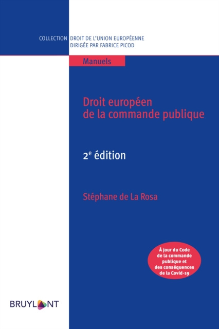 E-kniha Droit europeen de la commande publique Stephane de La Rosa