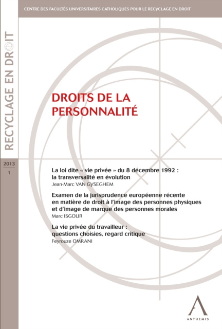 E-kniha Droits de la personnalite Marc Isgour