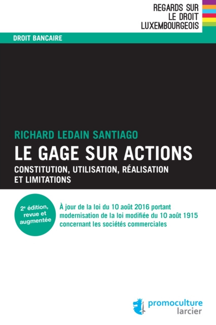 E-kniha Le gage sur actions Richard Ledain Santiago