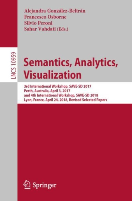 E-knjiga Semantics, Analytics, Visualization Alejandra Gonzalez-Beltran