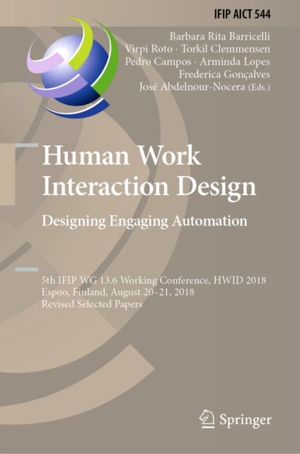 E-book Human Work Interaction Design. Designing Engaging Automation Barbara Rita Barricelli