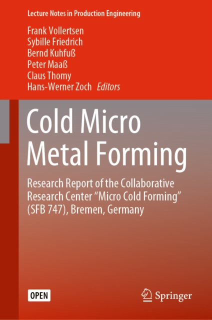 E-knjiga Cold Micro Metal Forming Frank Vollertsen