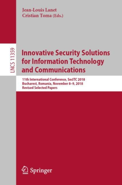 E-book Innovative Security Solutions for Information Technology and Communications Jean-Louis Lanet