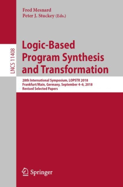 E-book Logic-Based Program Synthesis and Transformation Fred Mesnard