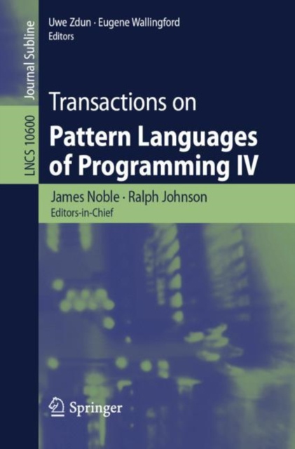 E-knjiga Transactions on Pattern Languages of Programming IV James Noble