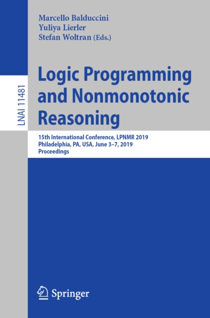 E-Book Logic Programming and Nonmonotonic Reasoning Marcello Balduccini