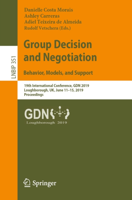 E-book Group Decision and Negotiation: Behavior, Models, and Support Danielle Costa Morais