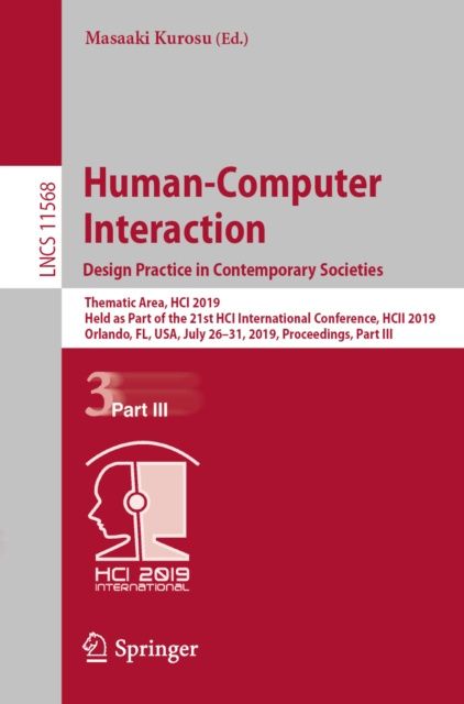 E-book Human-Computer Interaction. Design Practice in Contemporary Societies Masaaki Kurosu