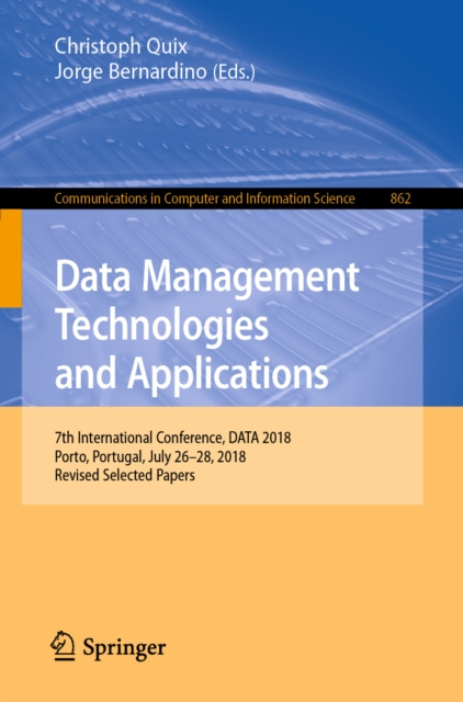 E-book Data Management Technologies and Applications Christoph Quix