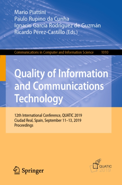 E-kniha Quality of Information and Communications Technology Mario Piattini