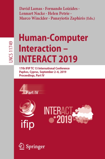 E-book Human-Computer Interaction - INTERACT 2019 David Lamas
