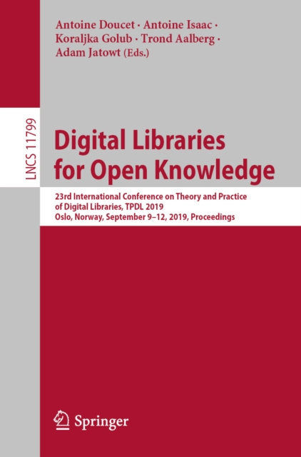 E-book Digital Libraries for Open Knowledge Antoine Doucet