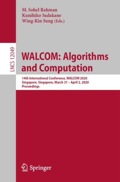 E-knjiga WALCOM: Algorithms and Computation M. Sohel Rahman