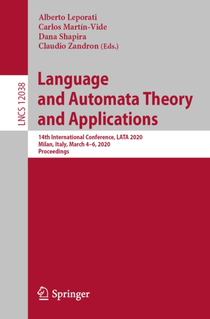 E-book Language and Automata Theory and Applications Alberto Leporati