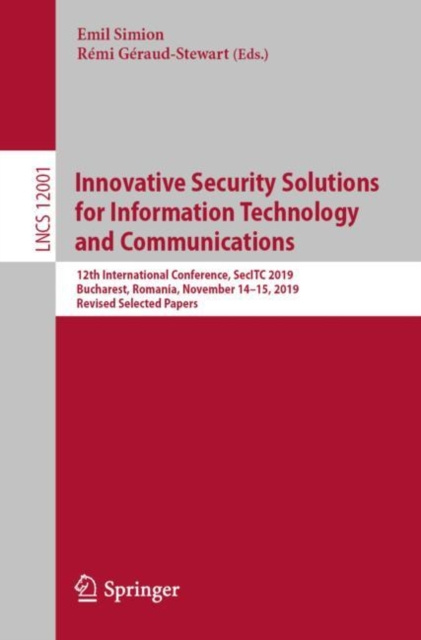 Libro electrónico Innovative Security Solutions for Information Technology and Communications Emil Simion