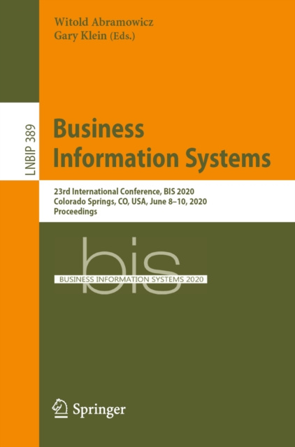 E-kniha Business Information Systems Witold Abramowicz