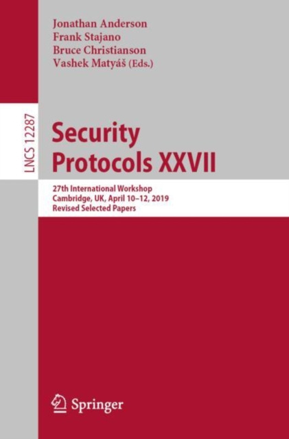E-book Security Protocols XXVII Jonathan Anderson