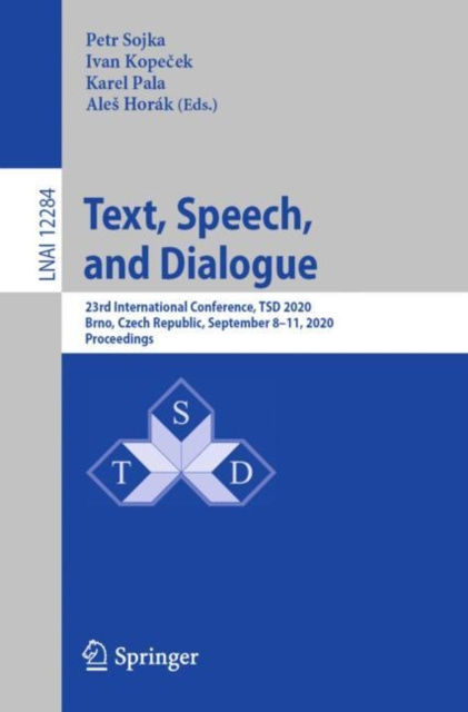 E-kniha Text, Speech, and Dialogue Petr Sojka