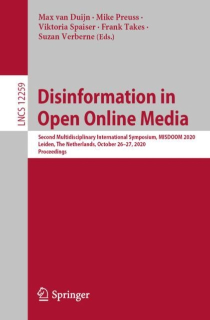 E-kniha Disinformation in Open Online Media Max van Duijn