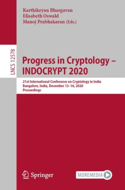 E-knjiga Progress in Cryptology -  INDOCRYPT 2020 Karthikeyan Bhargavan