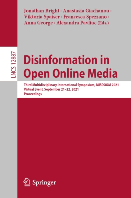 E-kniha Disinformation in Open Online Media Jonathan Bright