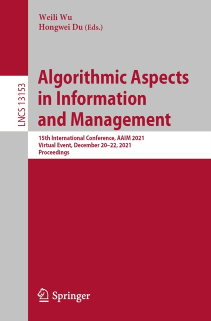 E-kniha Algorithmic Aspects in Information and Management Weili Wu