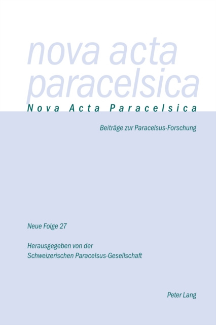 E-kniha Nova Acta Paracelsica 27/2016 Holenstein Weidmann Pia Holenstein Weidmann