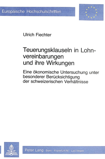 E-kniha Teuerungsklauseln in Lohnvereinbarungen und ihre Wirkungen Fiechter Ulrich Fiechter