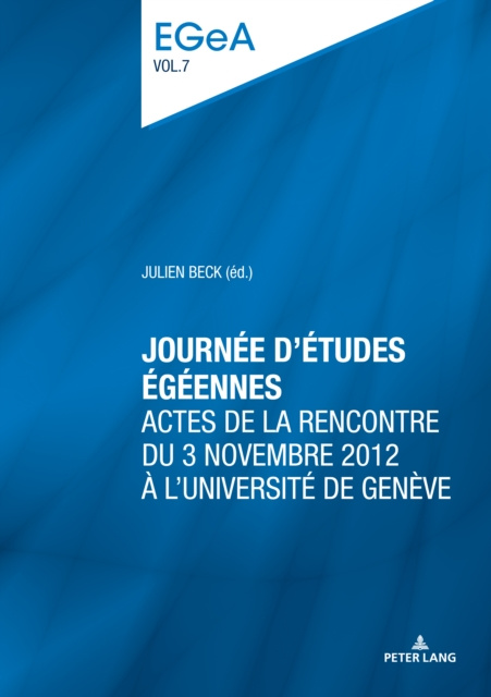 E-Book Journee d'etudes egeennes Beck Julien Beck