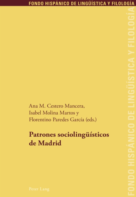 E-kniha Patrones sociolingueisticos de Madrid Cestero Mancera Ana M. Cestero Mancera