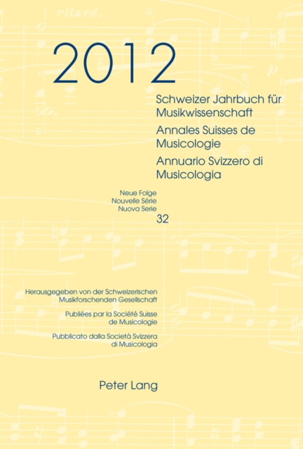 E-kniha Schweizer Jahrbuch fuer Musikwissenschaft- Annales Suisses de Musicologie- Annuario Svizzero di Musicologia Zoppelli Luca Zoppelli