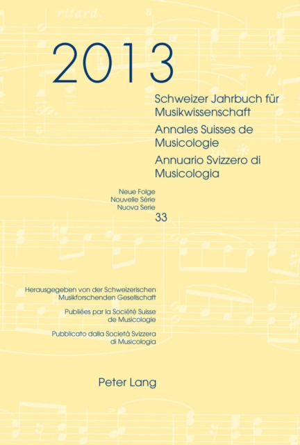 E-kniha Schweizer Jahrbuch fuer Musikwissenschaft- Annales Suisses de Musicologie- Annuario Svizzero di Musicologia 
