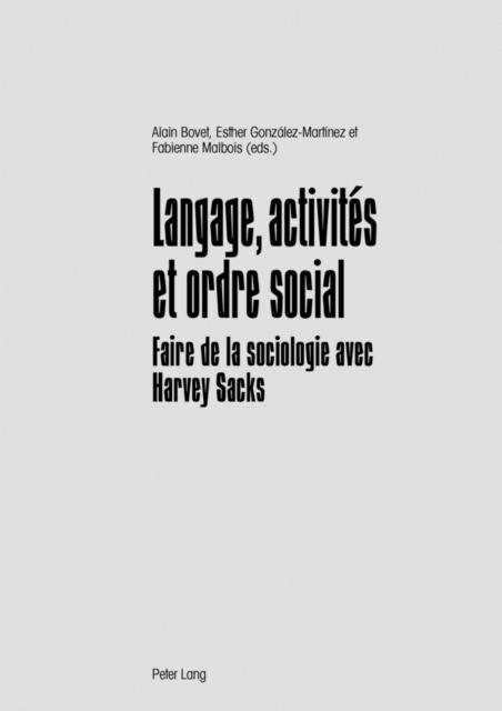 E-kniha Langage, activites et ordre social Bovet Alain Bovet