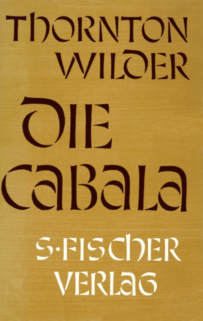 E-knjiga Die Cabala Thornton Wilder