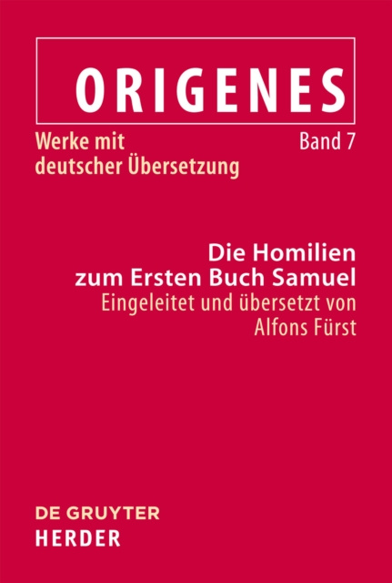 E-book Die Homilien zum Ersten Buch Samuel Alfons Furst