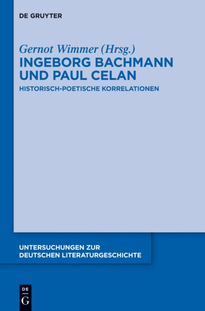 E-kniha Ingeborg Bachmann und Paul Celan Gernot Wimmer