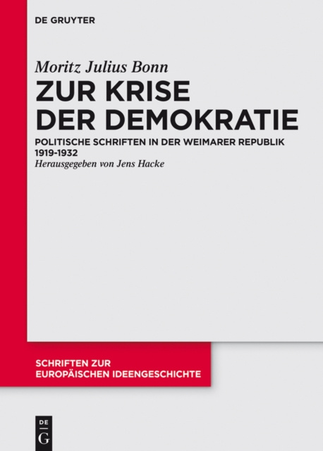 E-kniha Zur Krise der Demokratie Moritz Julius Bonn