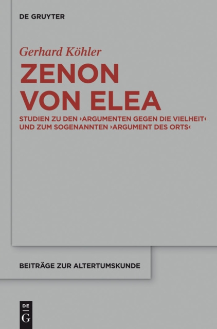E-book Zenon von Elea Gerhard Kohler