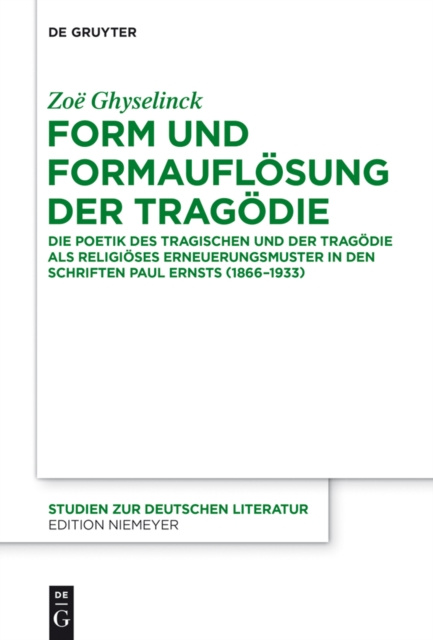 E-kniha Form und Formauflosung der Tragodie Zoe Ghyselinck
