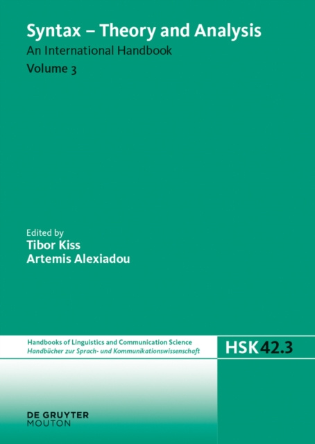 E-knjiga Syntax - Theory and Analysis. Volume 3 Tibor Kiss
