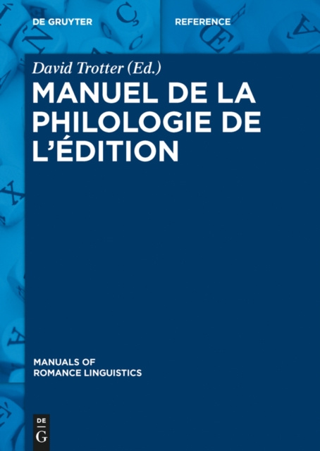 E-kniha Manuel de la philologie de l'edition David Trotter